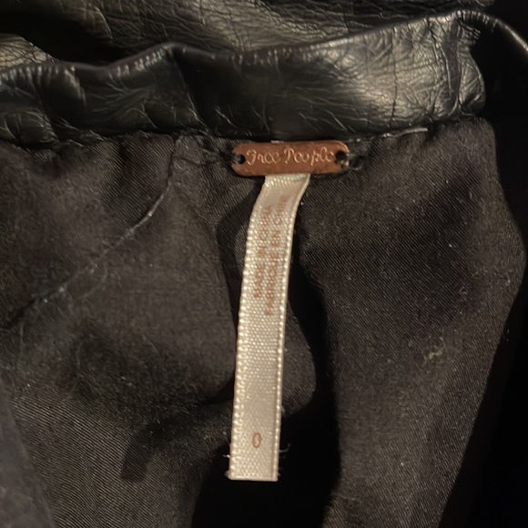 Free People vegan leather jacket size 0 - Picture 8 of 14
